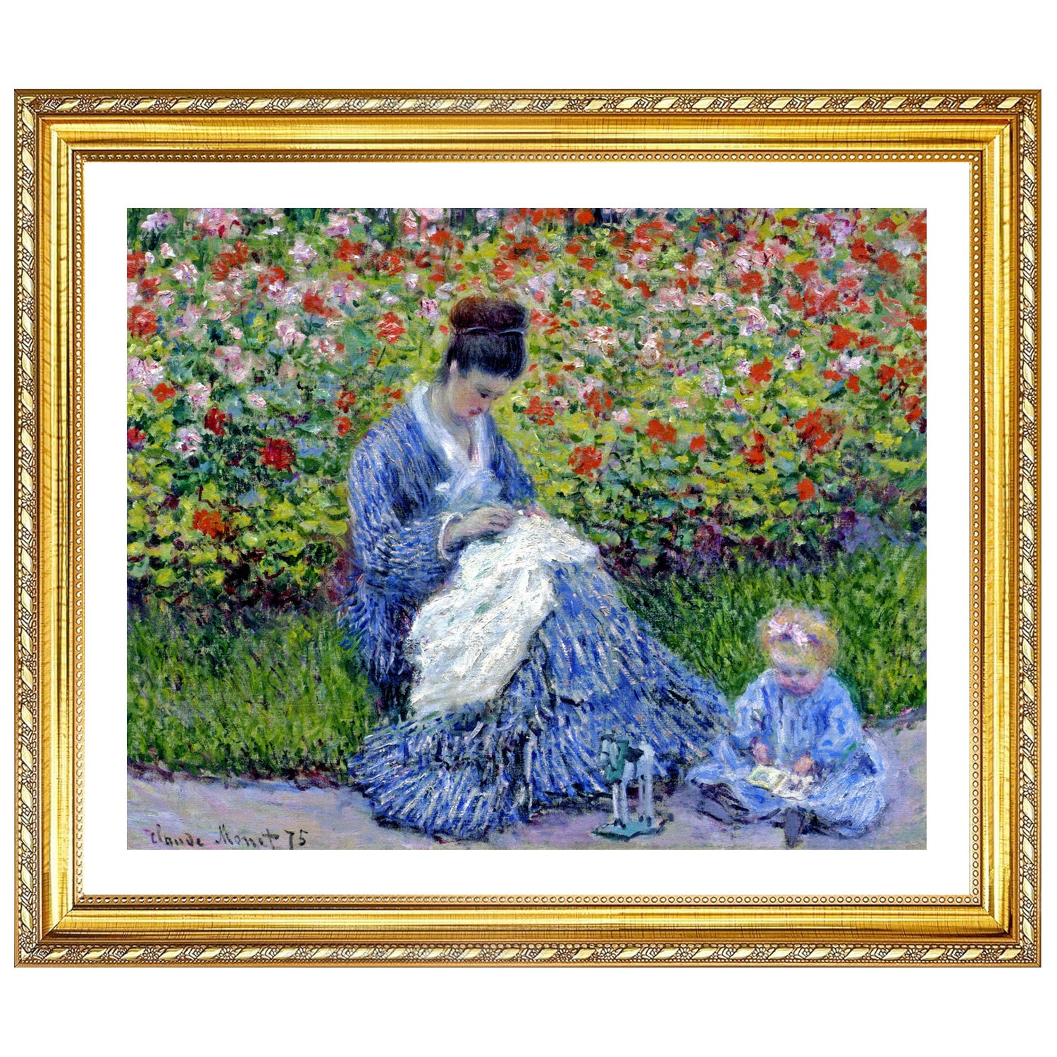 Claude Monet Wall Art Madame Monet And Child Poster Framed