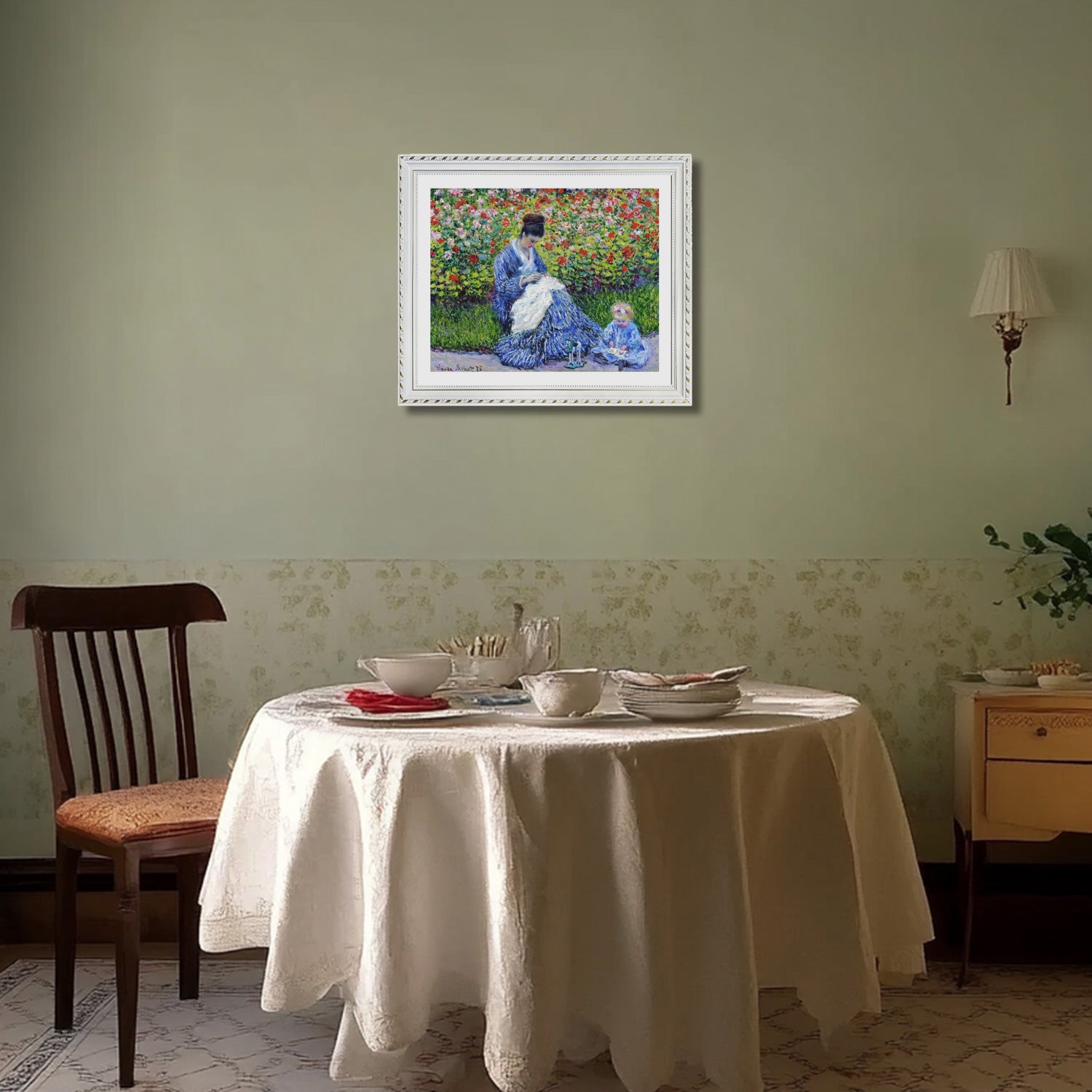 Claude Monet Wall Art Madame Monet And Child Poster Framed