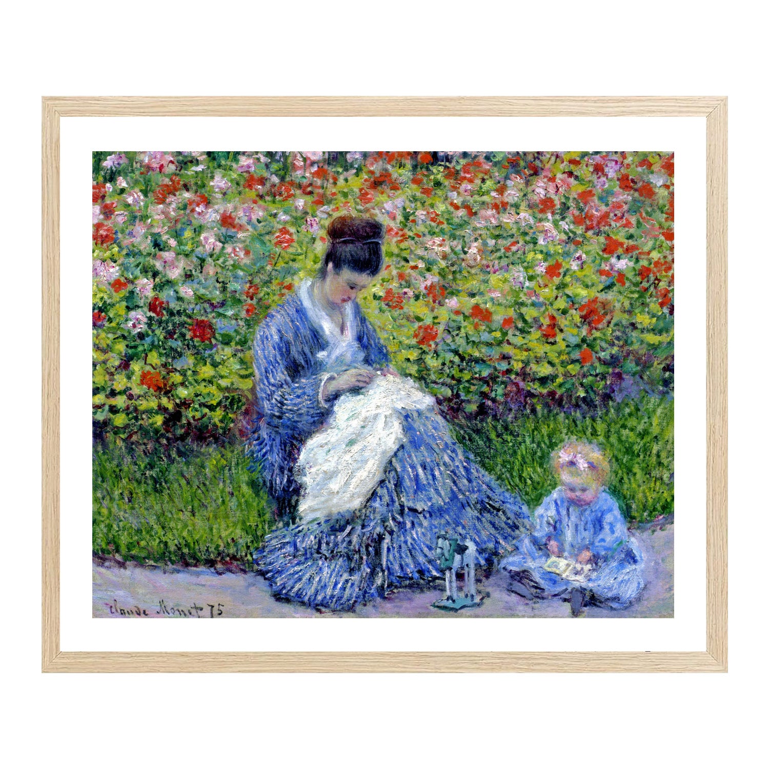 Claude Monet Wall Art Madame Monet And Child Poster Framed