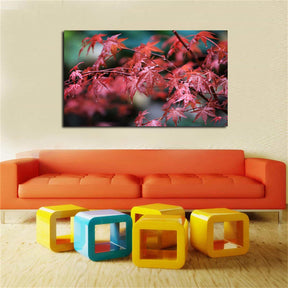 Maple Leafs Water Drops Canvas Art