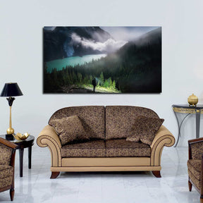 Midnight Explorations Under The Full Moon Canvas Art