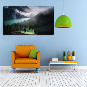 Midnight Explorations Under The Full Moon Canvas Art