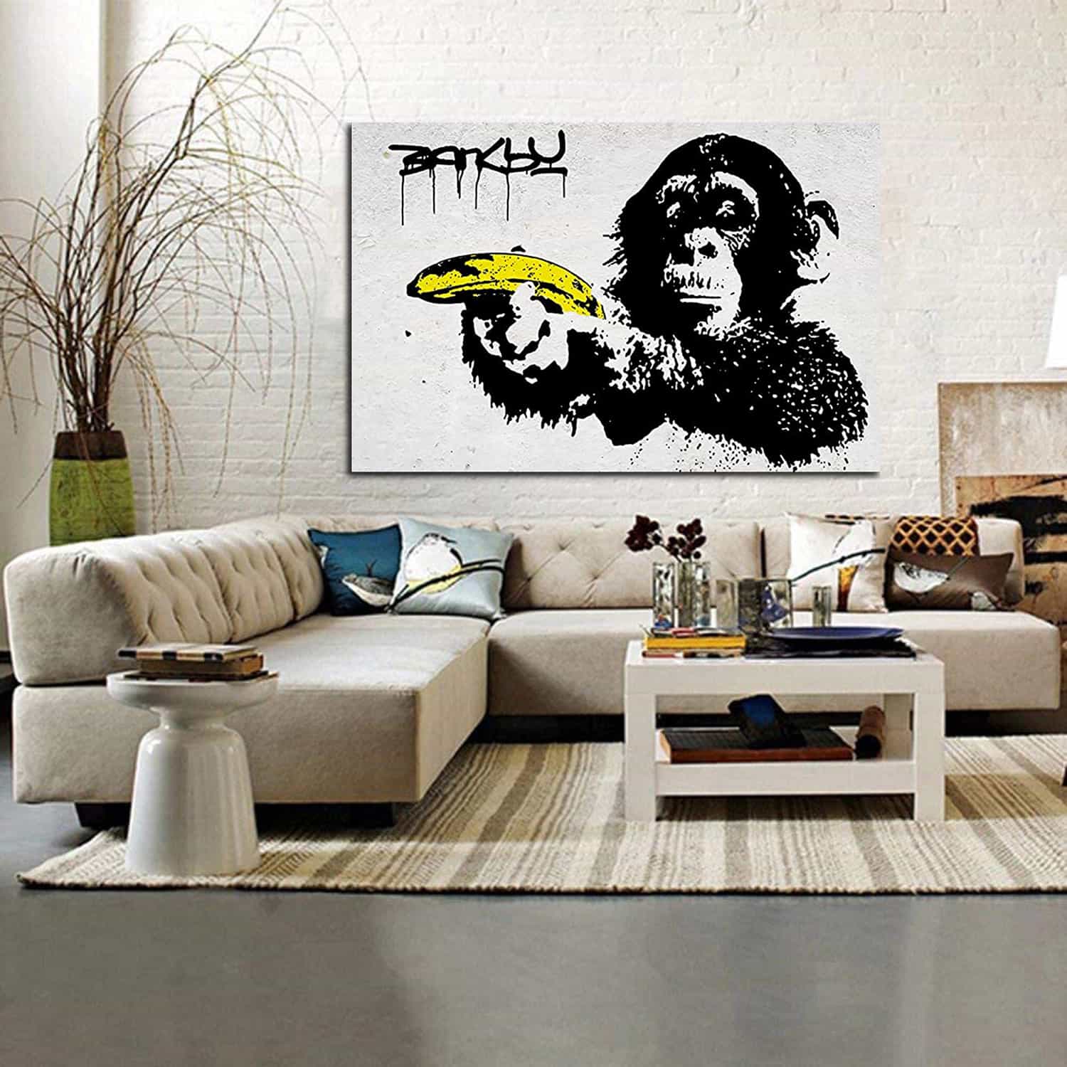 Monkey Banana Gun Canvas Art