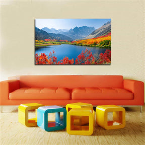 North Lake Colorful Canvas Art