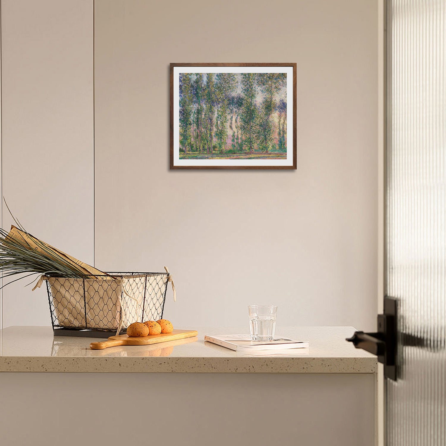 Claude Monet Wall Art Poplars At Giverny Poster Framed