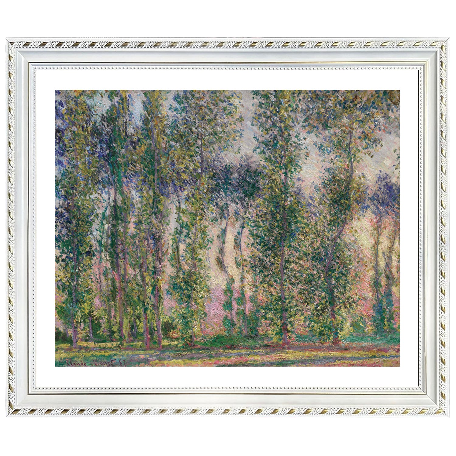 Claude Monet Wall Art Poplars At Giverny Poster Framed