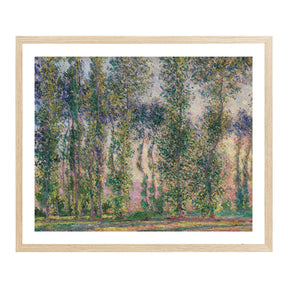 Claude Monet Wall Art Poplars At Giverny Poster Framed