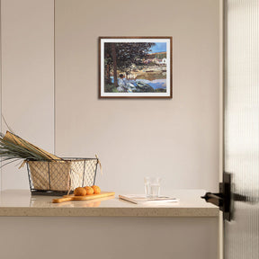 Claude Monet Wall Art River Scene At Bennecourt Poster Framed