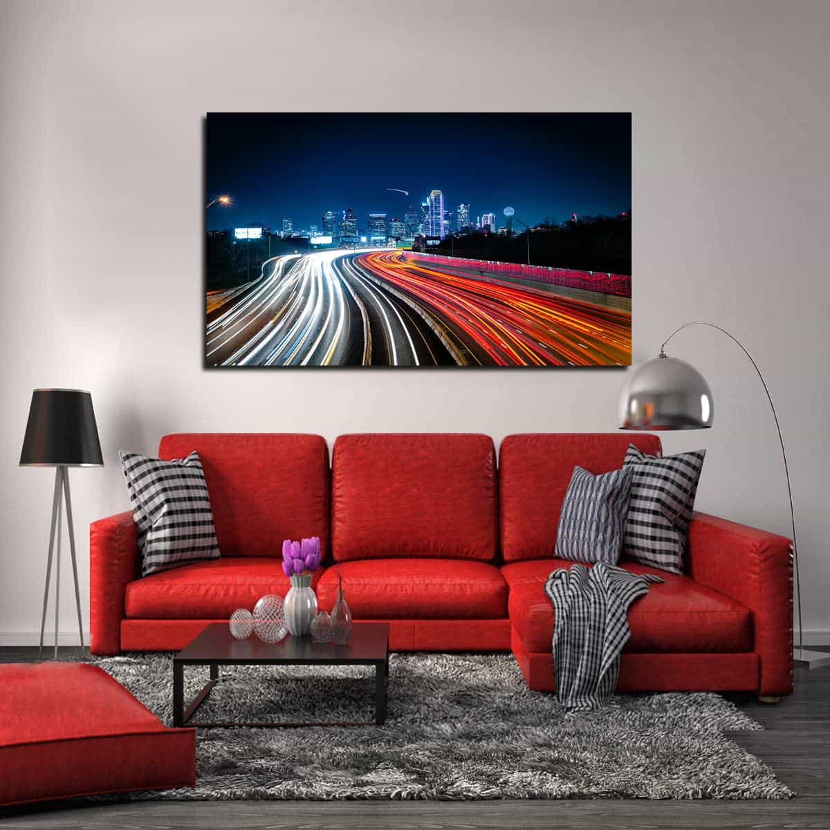 Road Time Lapse Canvas Art