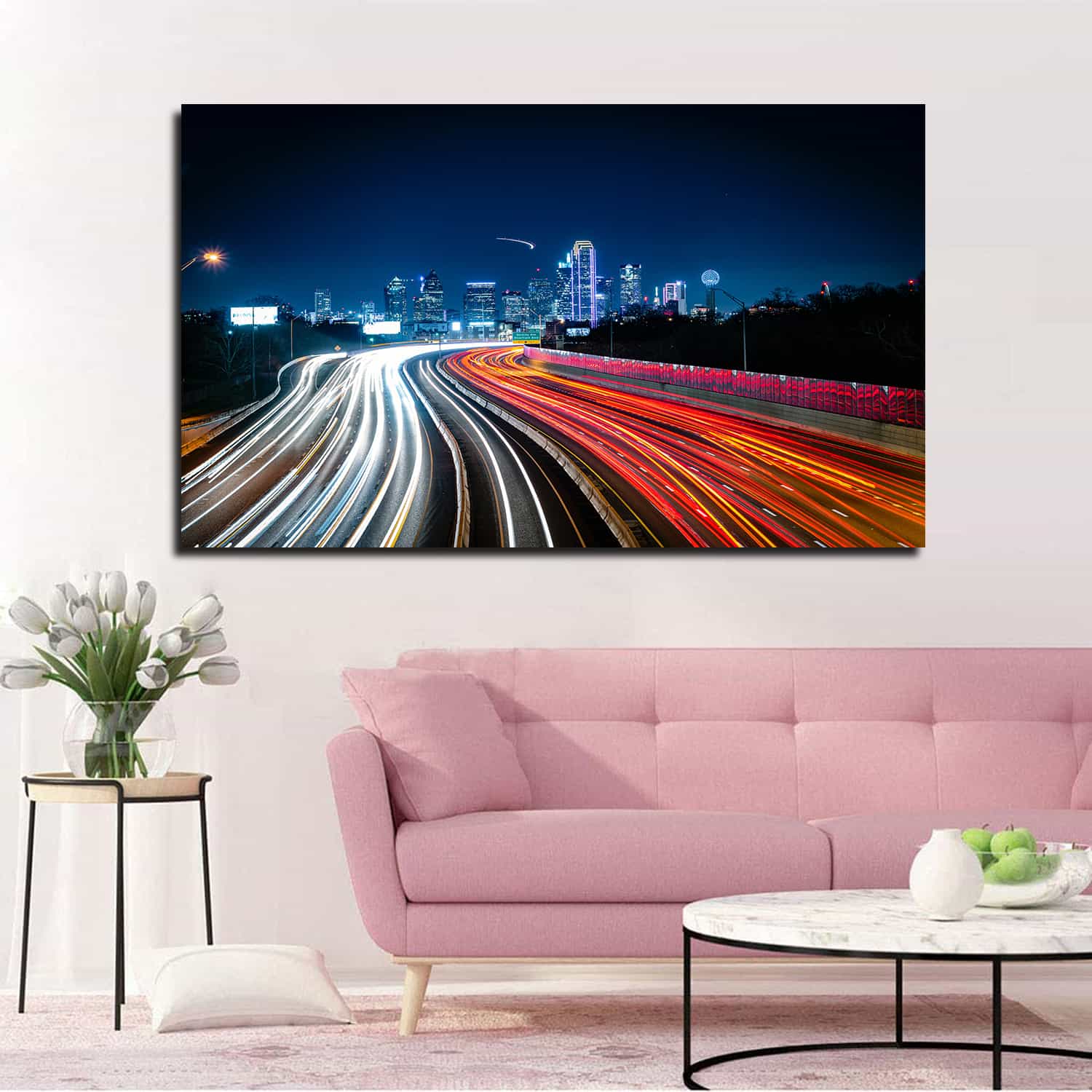 Road Time Lapse Canvas Art
