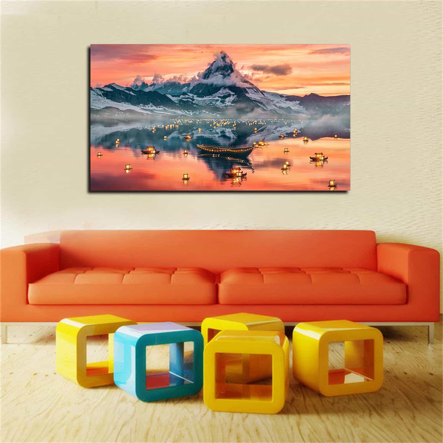 Row Into The Lights Canvas Art