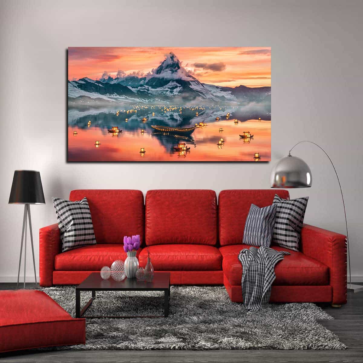 Row Into The Lights Canvas Art