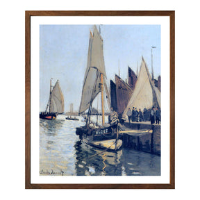 Claude Monet Wall Art Sailing Boats At Honfleur Poster Framed
