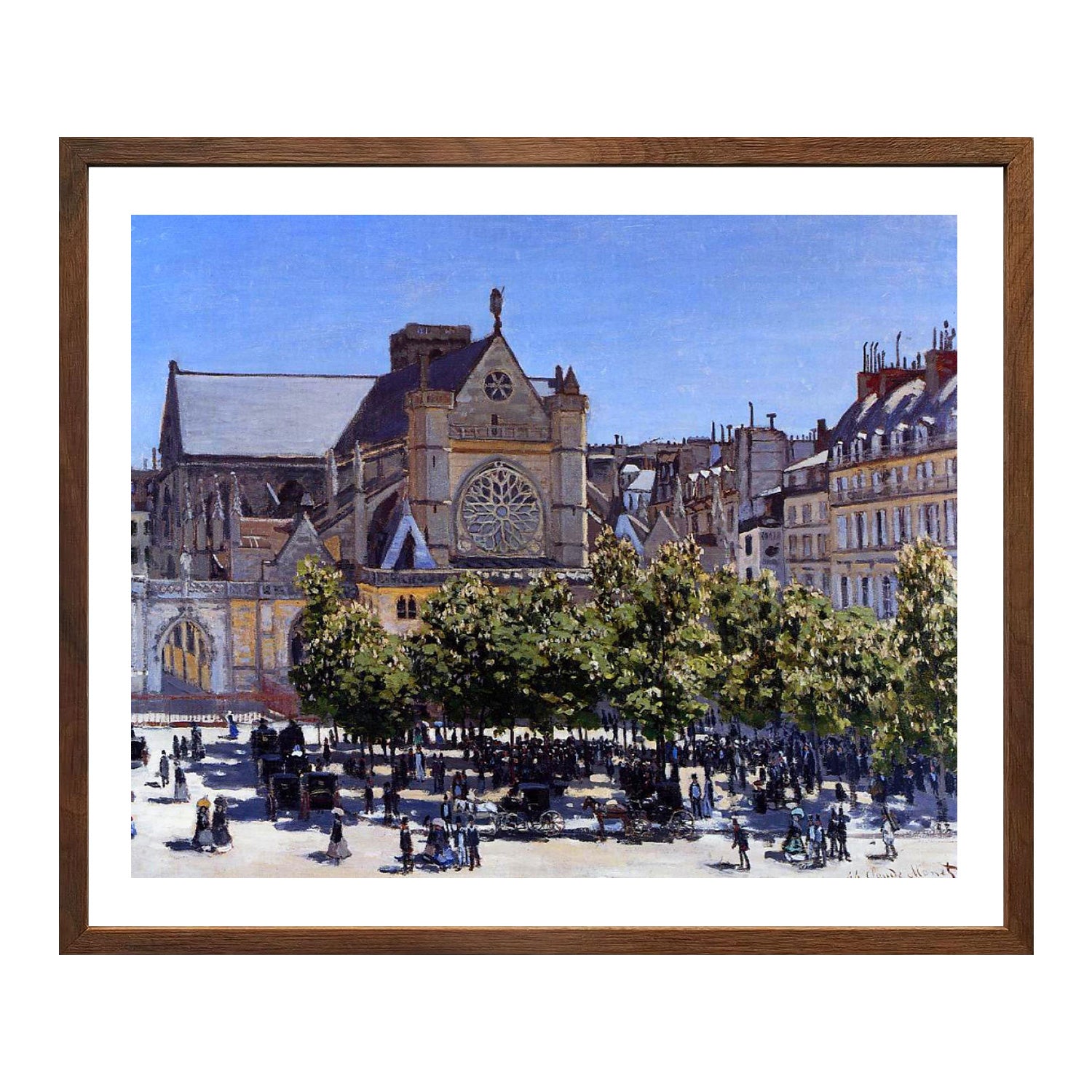 Claude Monet Wall Art Saint Germain Auxerrois Poster Framed