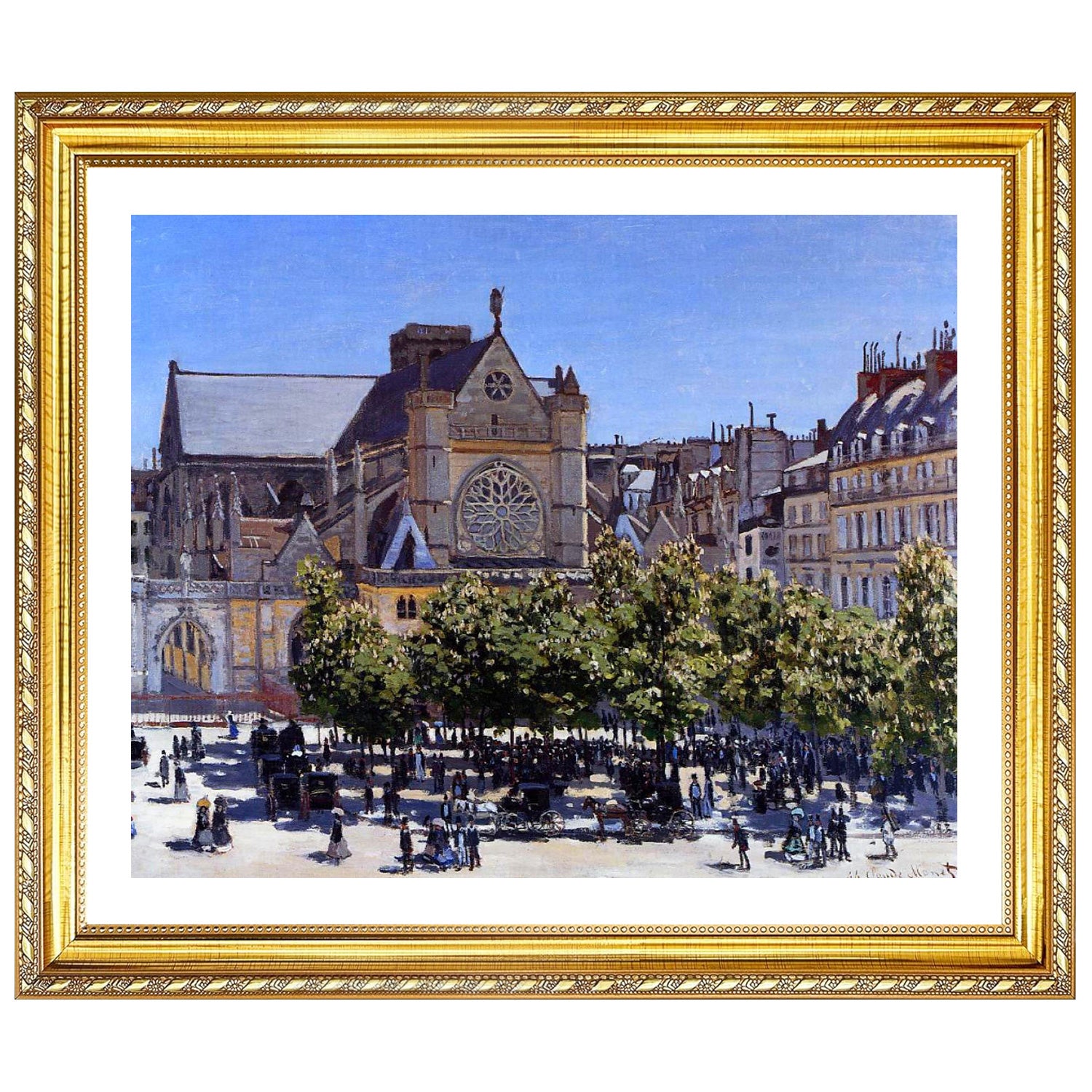Claude Monet Wall Art Saint Germain Auxerrois Poster Framed