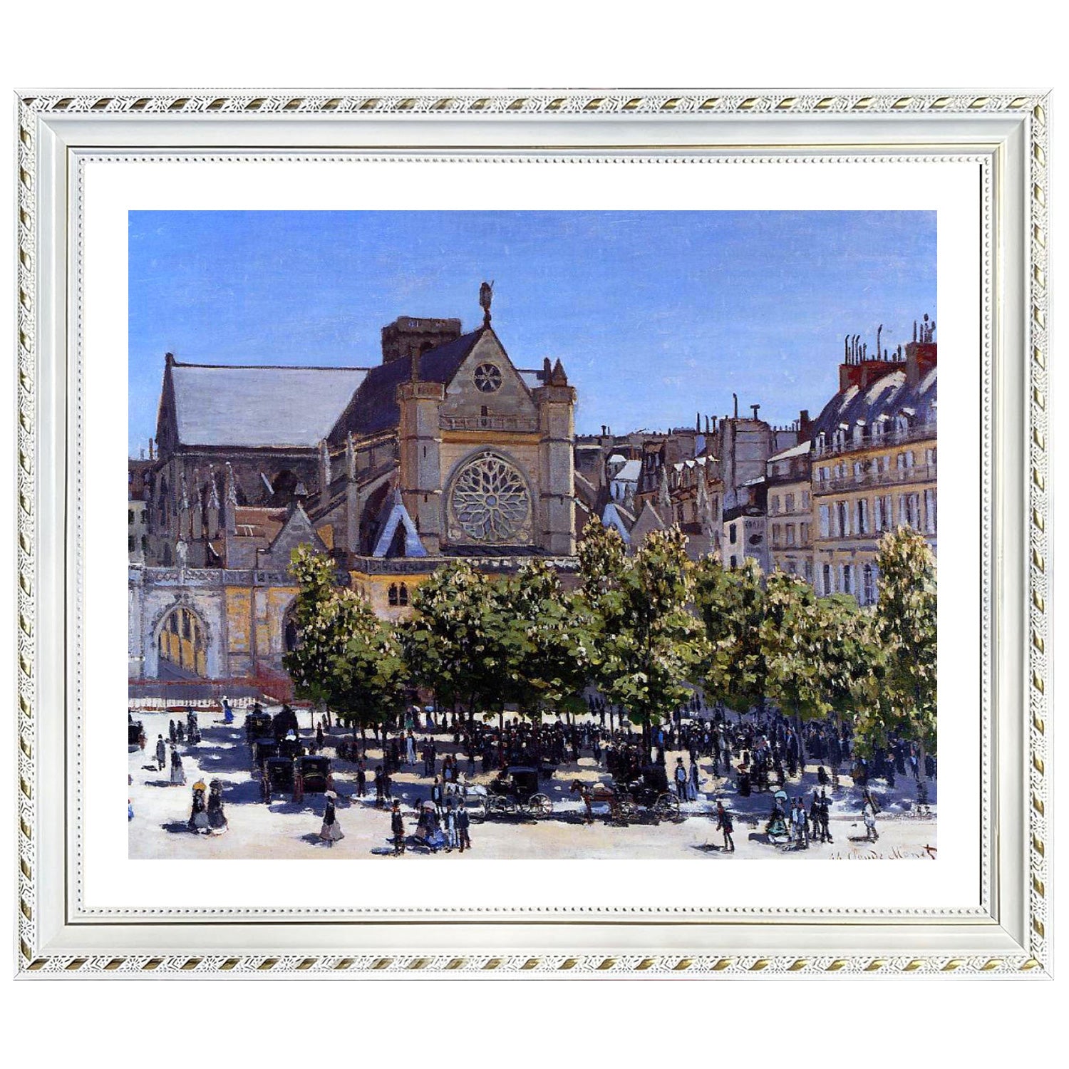 Claude Monet Wall Art Saint Germain Auxerrois Poster Framed