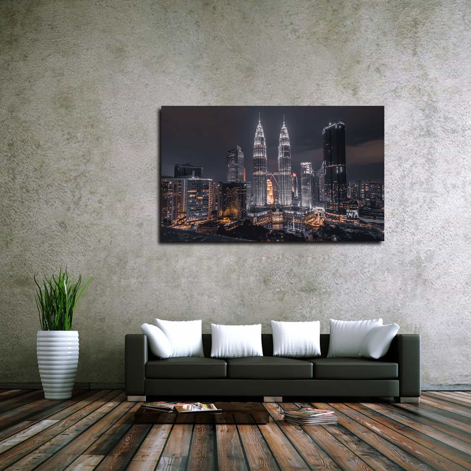 Scenic View Of City Skyline Canvas Art