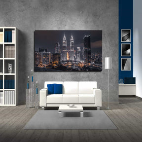 Scenic View Of City Skyline Canvas Art