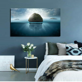 Skull Island Relection Canvas Art