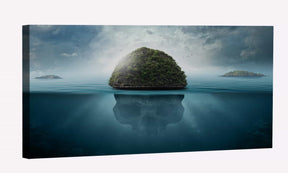 Skull Island Relection Canvas Art