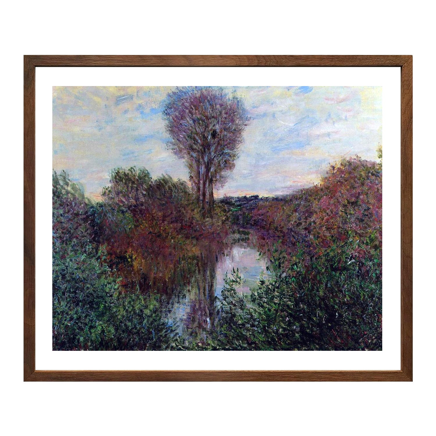 Claude Monet Wall Art Small Branch Of The Seine Poster Framed