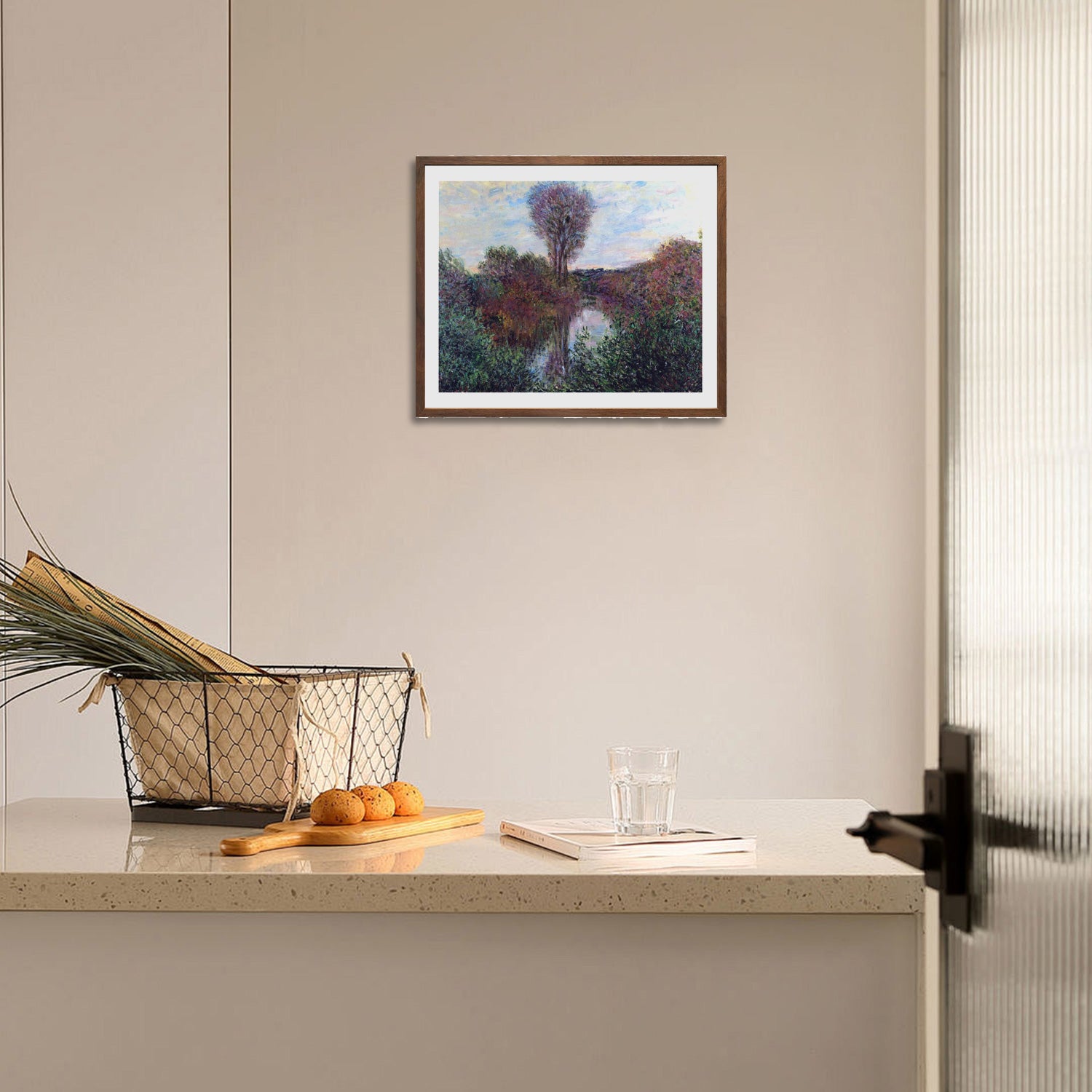 Claude Monet Wall Art Small Branch Of The Seine Poster Framed