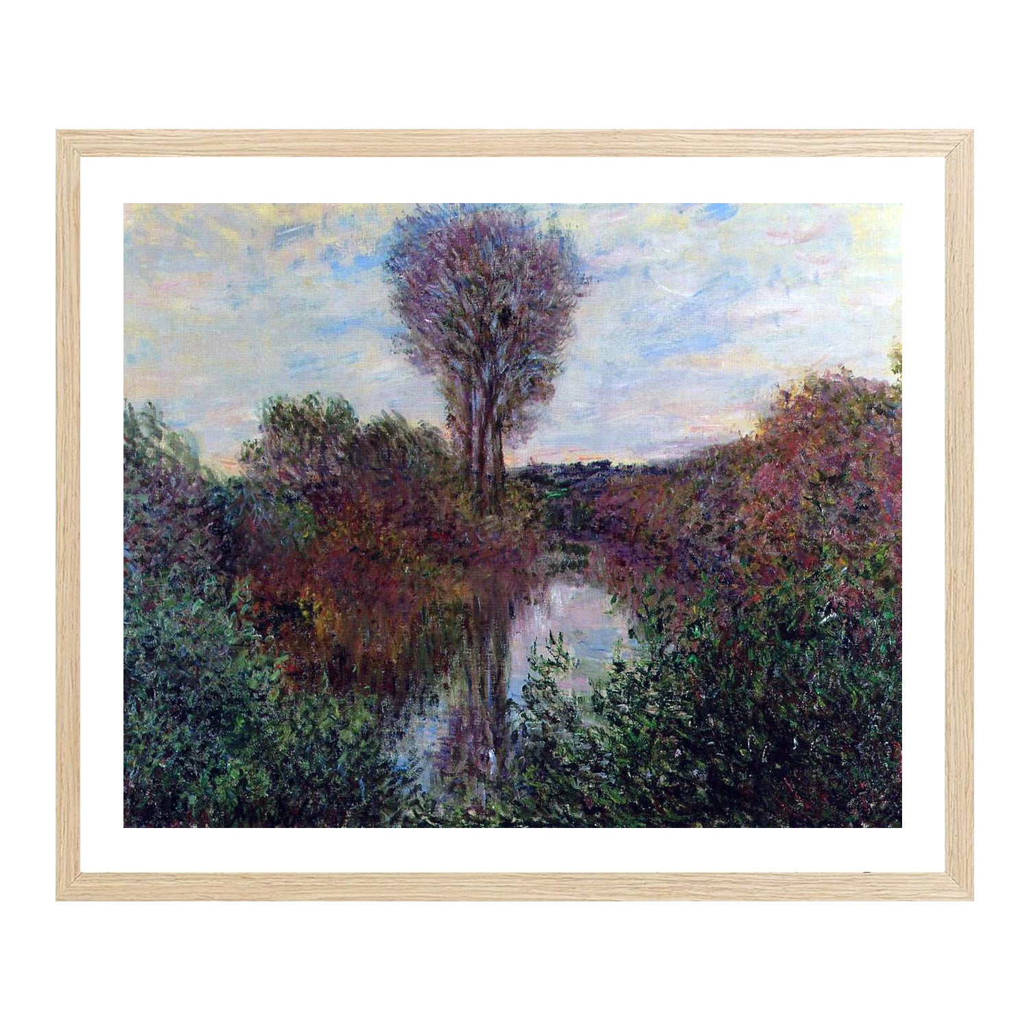 Claude Monet Wall Art Small Branch Of The Seine Poster Framed