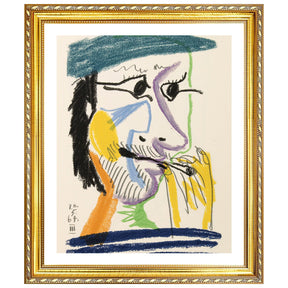 Pablo Picasso Wall Art Smoking Man Poster Framed Art