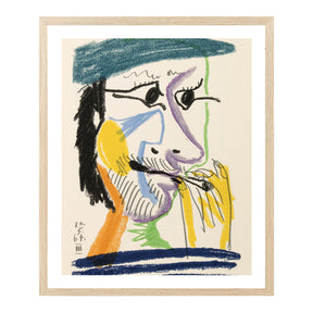 Pablo Picasso Wall Art Smoking Man Poster Framed Art