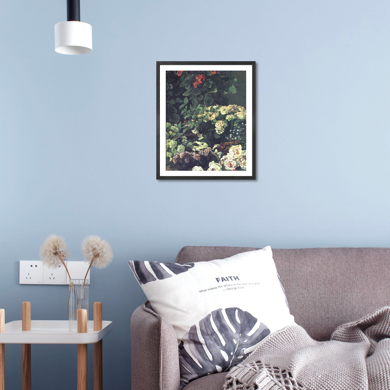 Claude Monet Wall Art Spring Flowers Poster Framed