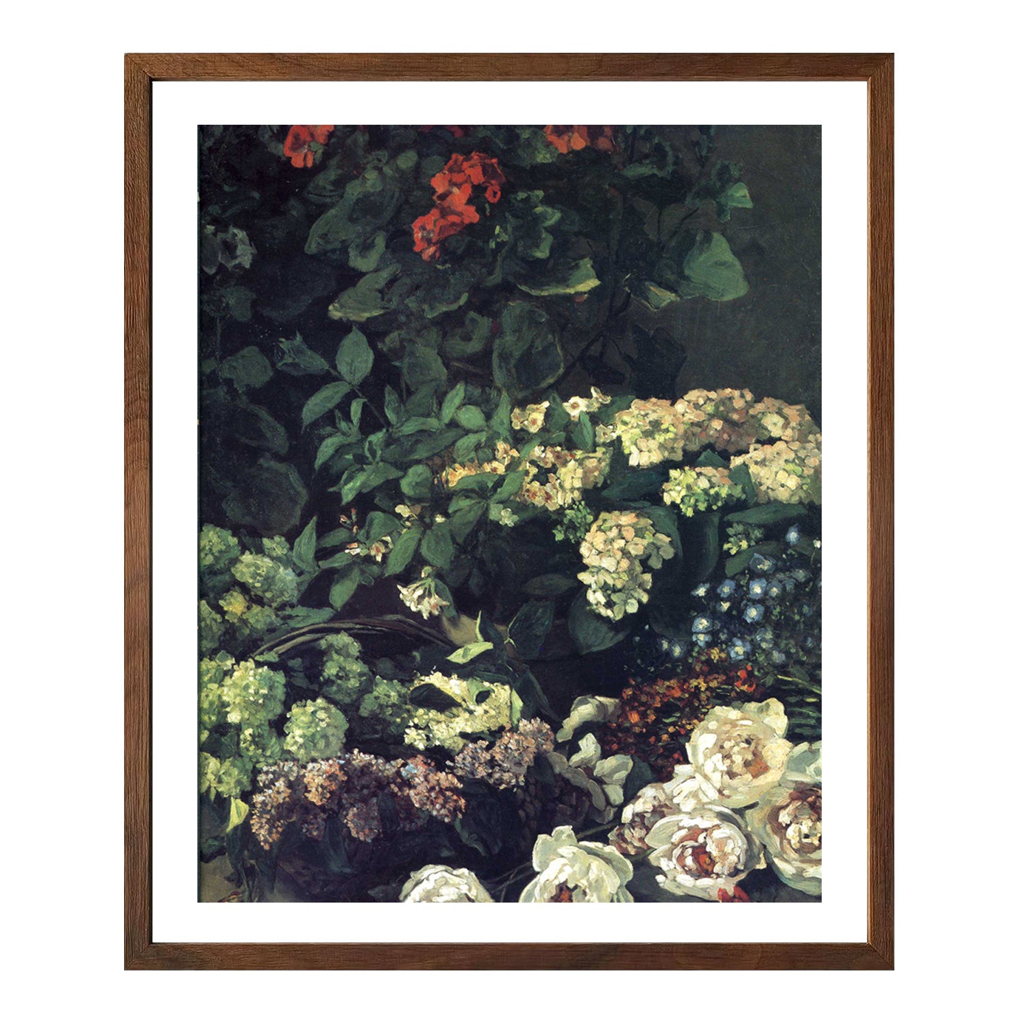 Claude Monet Wall Art Spring Flowers Poster Framed