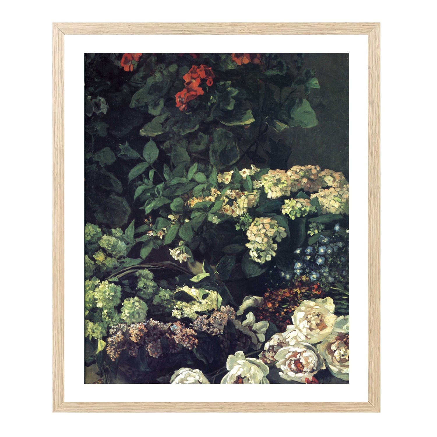 Claude Monet Wall Art Spring Flowers Poster Framed