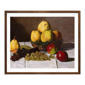 Claude Monet Wall Art Still Life With Pears And Grapes Poster Framed
