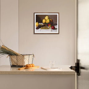 Claude Monet Wall Art Still Life With Pears And Grapes Poster Framed