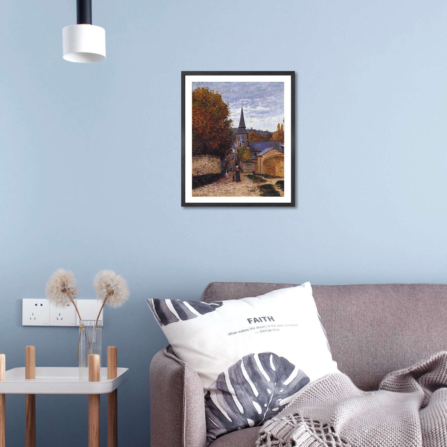 Claude Monet Wall Art Street In Saint Adresse Poster Framed