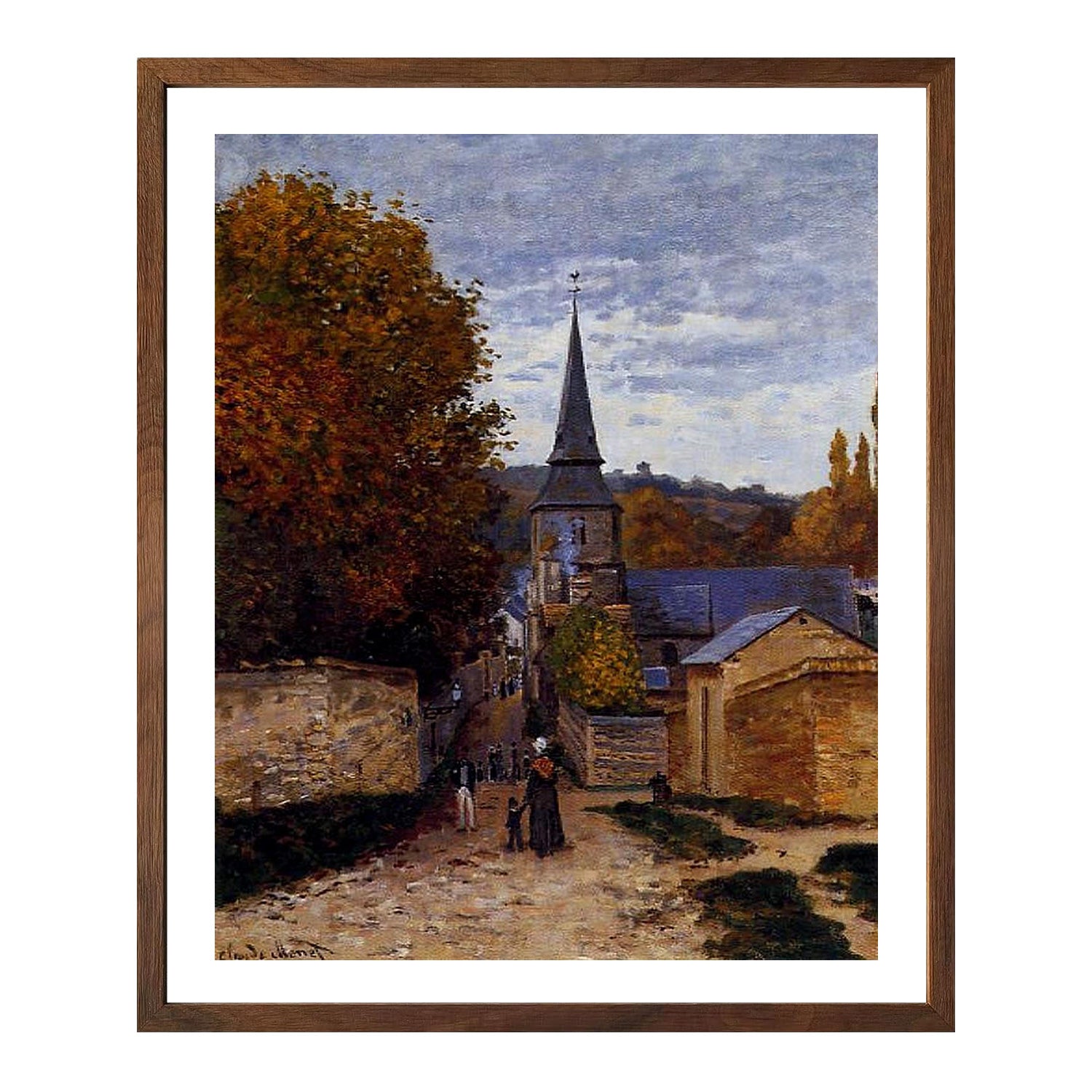 Claude Monet Wall Art Street In Saint Adresse Poster Framed