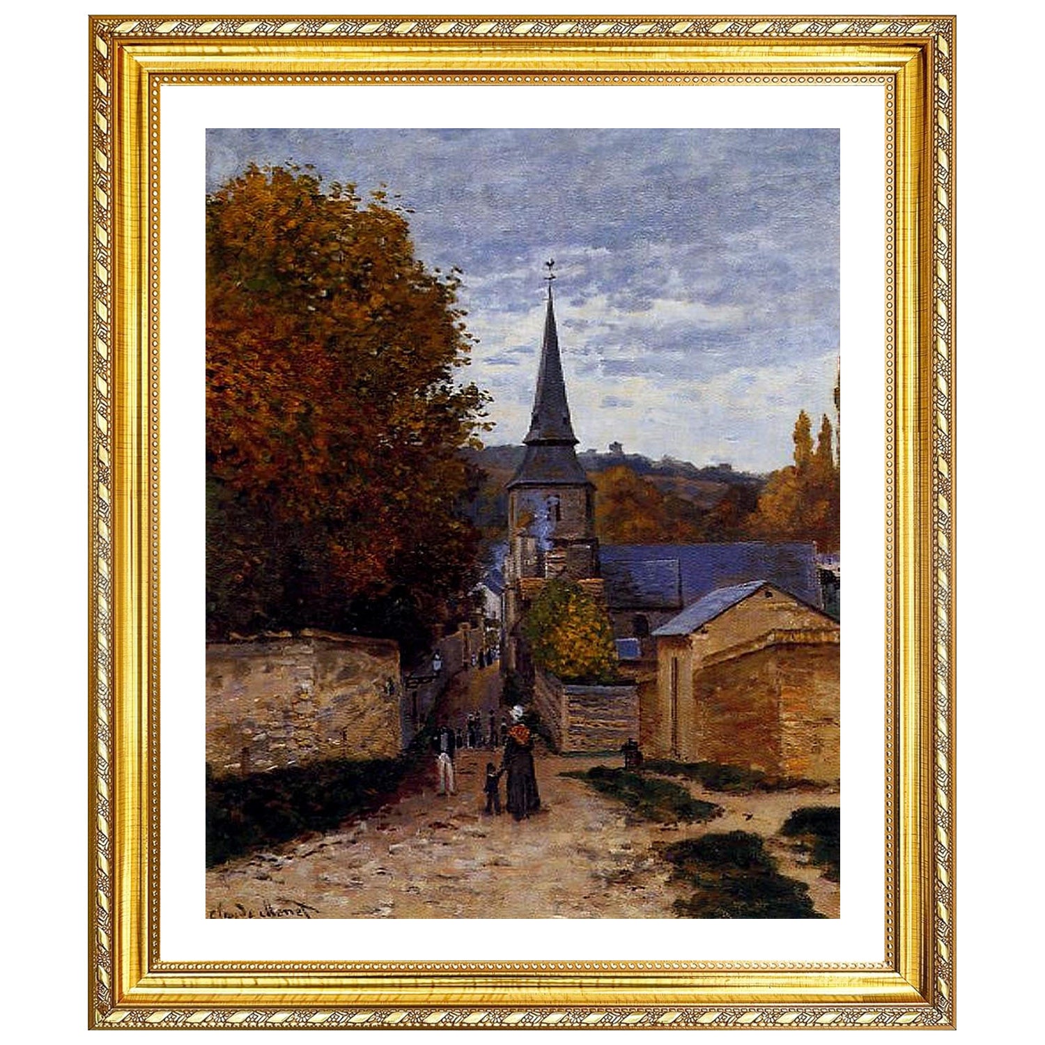 Claude Monet Wall Art Street In Saint Adresse Poster Framed
