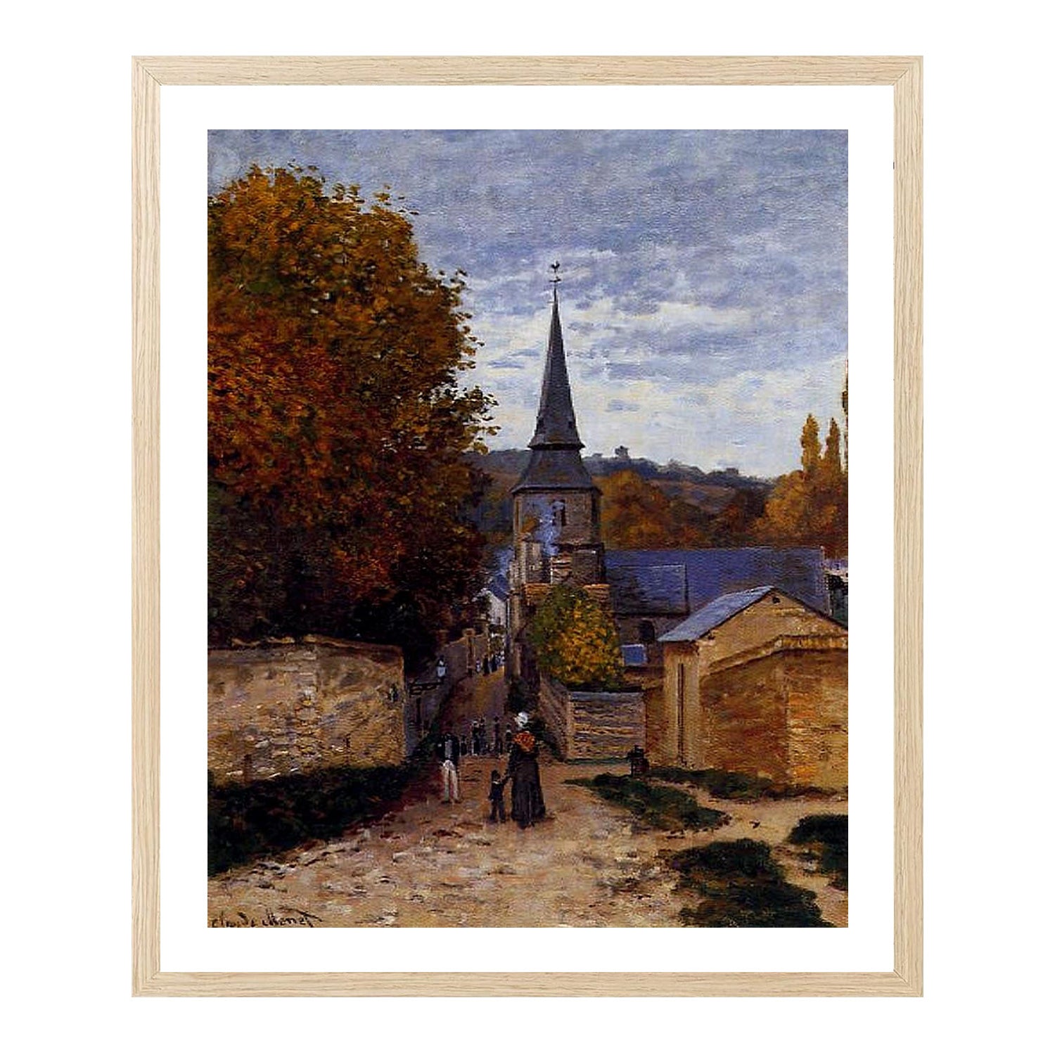 Claude Monet Wall Art Street In Saint Adresse Poster Framed