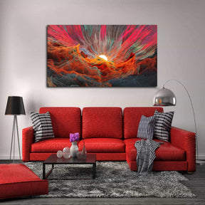 Red Sunset Canvas Art