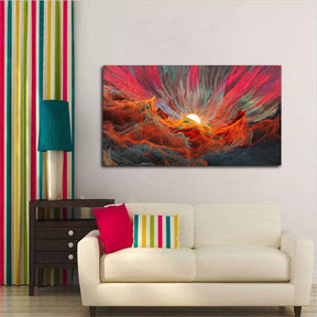 Red Sunset Canvas Art