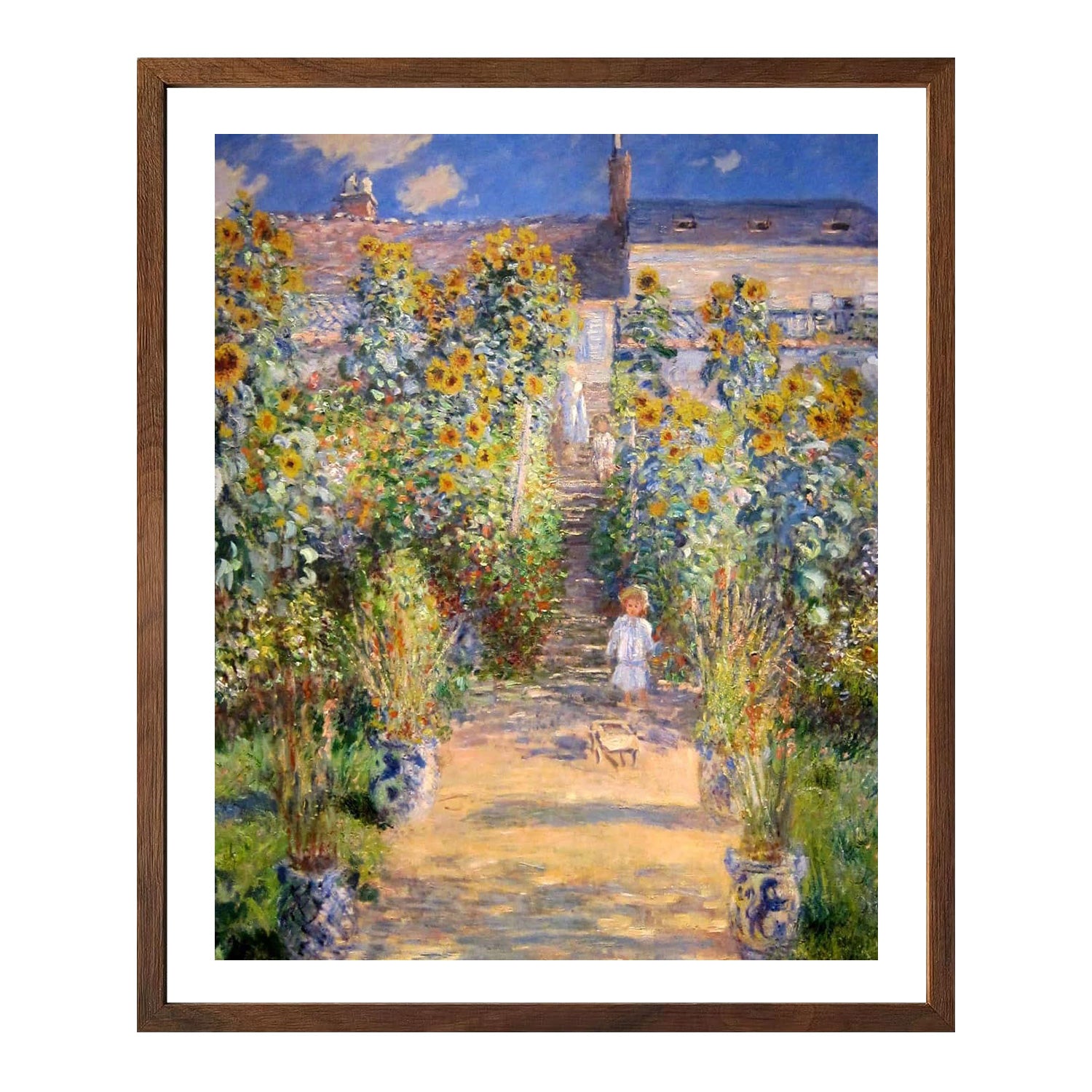 Claude Monet Wall Art The Artist'S Garden Poster Framed