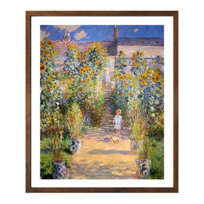 Claude Monet Wall Art The Artist'S Garden Poster Framed