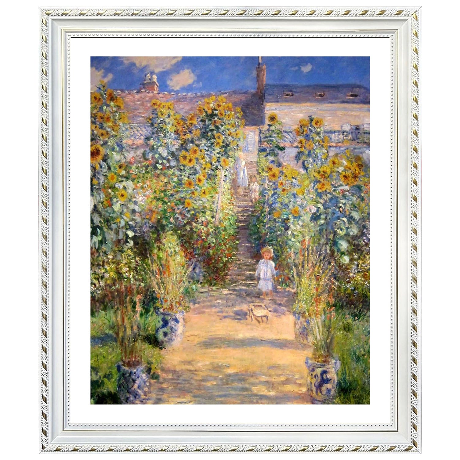 Claude Monet Wall Art The Artist'S Garden Poster Framed