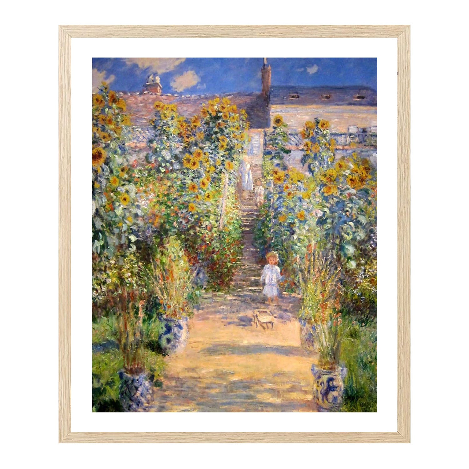 Claude Monet Wall Art The Artist'S Garden Poster Framed