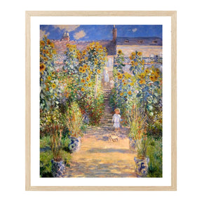 Claude Monet Wall Art The Artist'S Garden Poster Framed