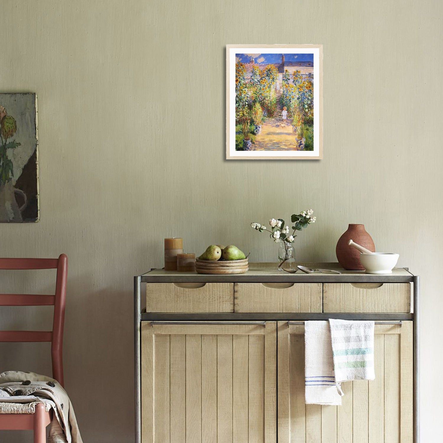 Claude Monet Wall Art The Artist'S Garden Poster Framed