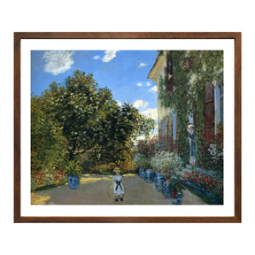 Claude Monet Wall Art The Artists House At Argenteuil Poster Framed