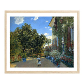 Claude Monet Wall Art The Artists House At Argenteuil Poster Framed