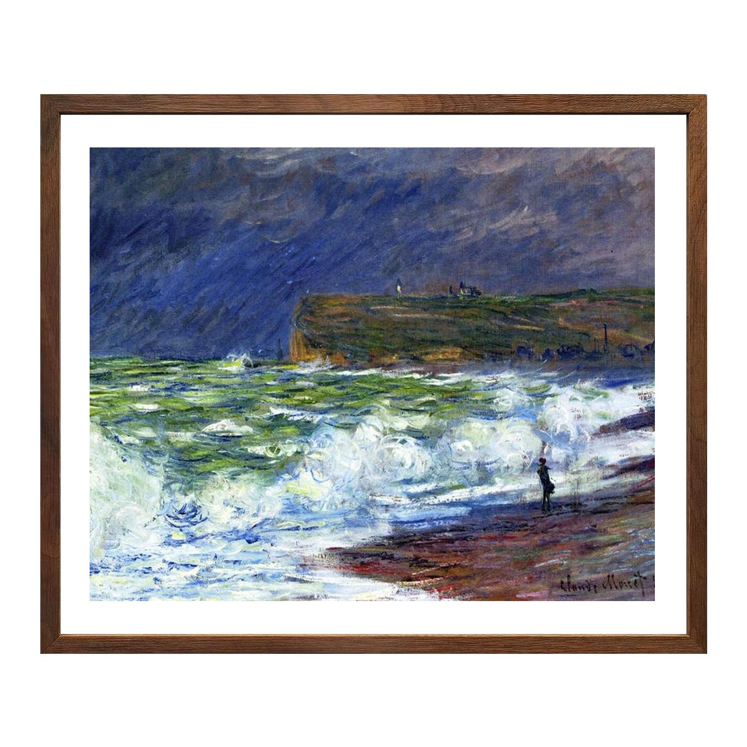 Claude Monet Wall Art The Beach At Fecamp Poster Framed