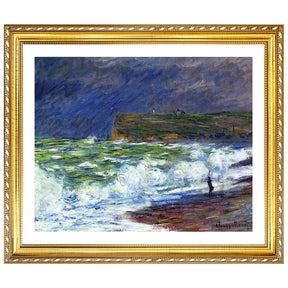 Claude Monet Wall Art The Beach At Fecamp Poster Framed
